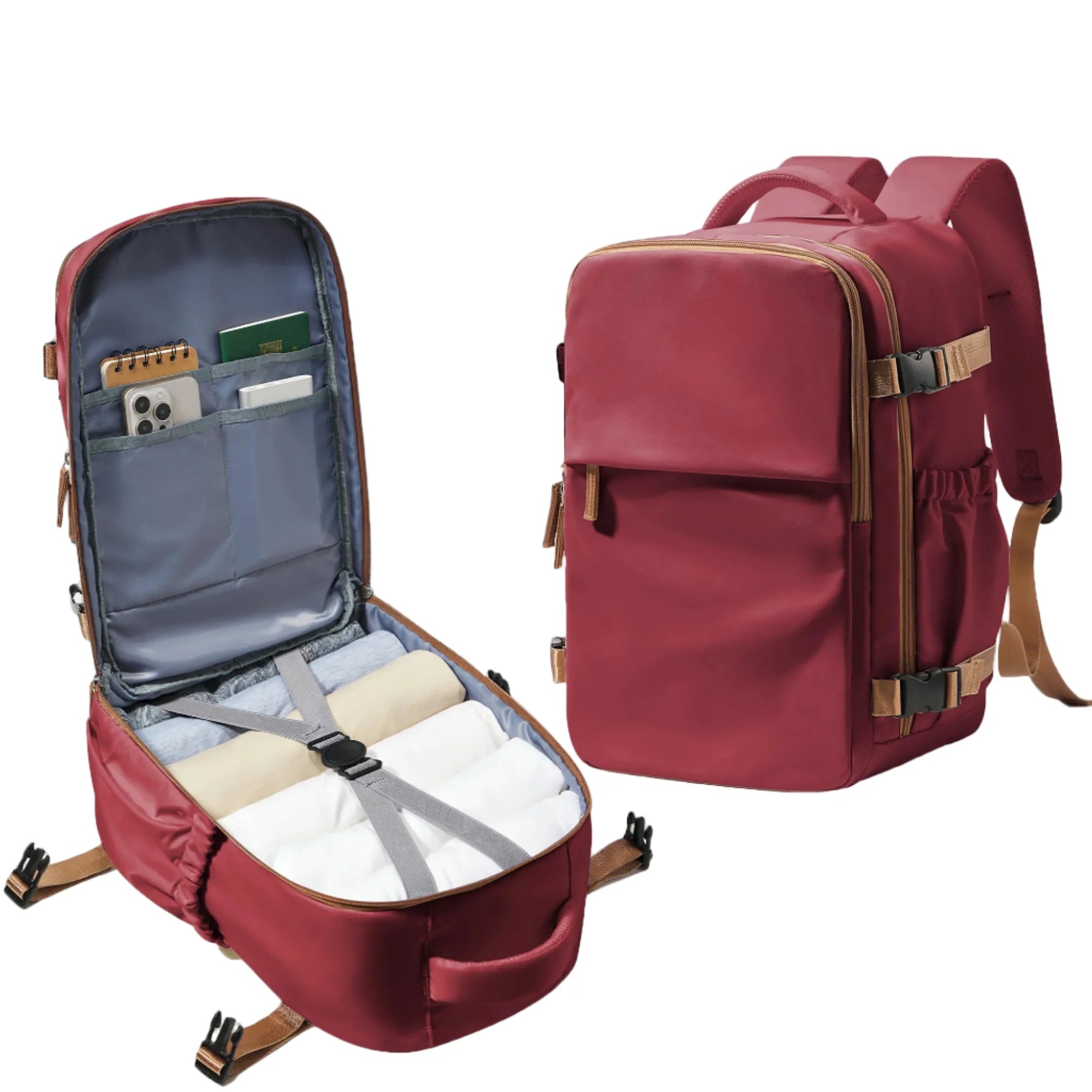 Waterproof Travel Laptop Backpack Red