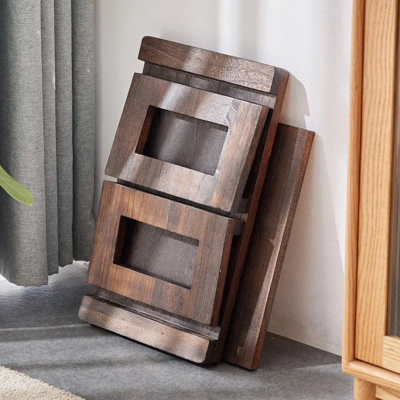 Adjustable Solid Wood Tatami Tea Table - Versatile Folding Japanese Household Furniture