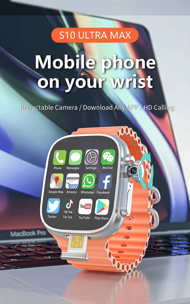 Android Smartwatch Rotary Camera Orange