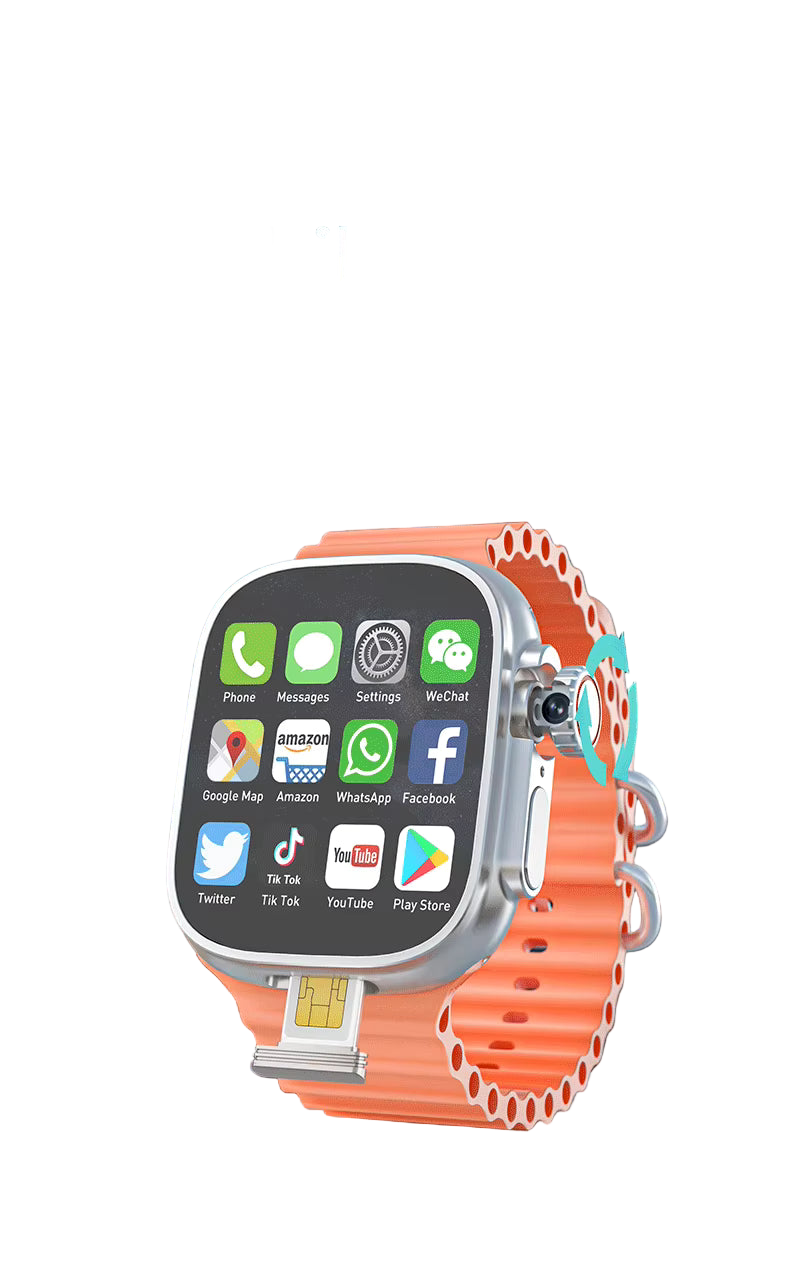 Android Smartwatch Rotary Camera Orange