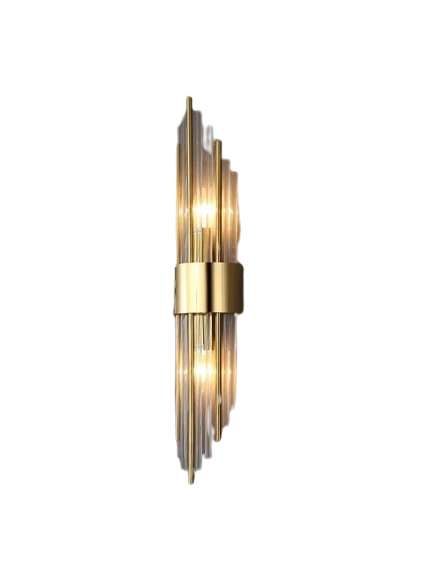 Modern Gold Glass Wall Lamp: Artistic Illumination for Living Spaces