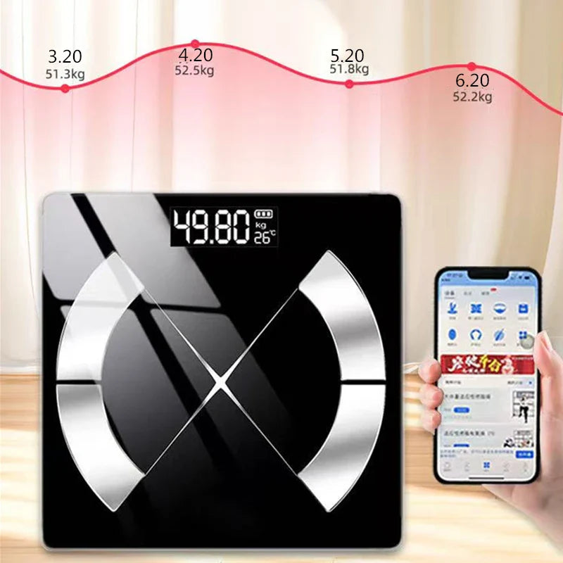Bluetooth Smart Body Fat Scale Black