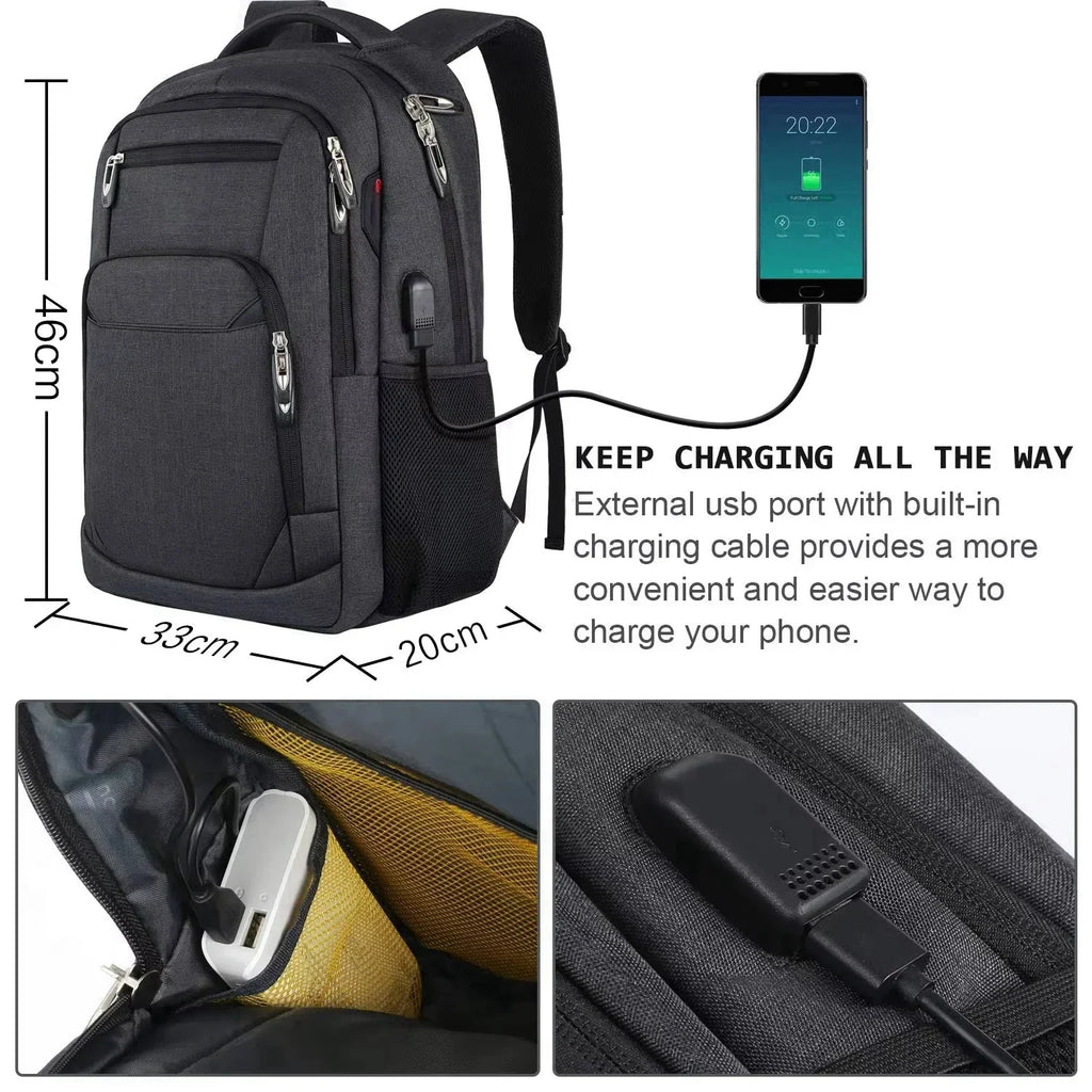 Outdoor Travel And Camera Backpack  Waterproof Bag Black