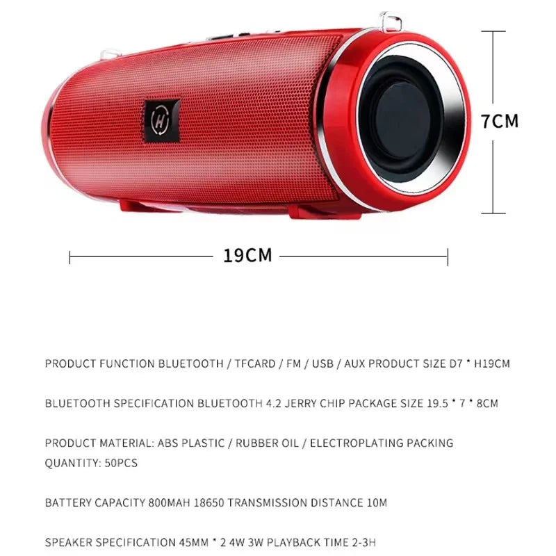 Bluetooth Speaker Mini Subwoofer Red