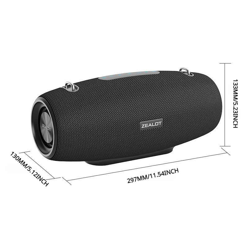 Bluetooth Speaker with Shoulder Strap Black