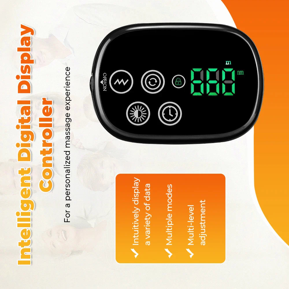 Electric Infrared Knee Pad Massager Black