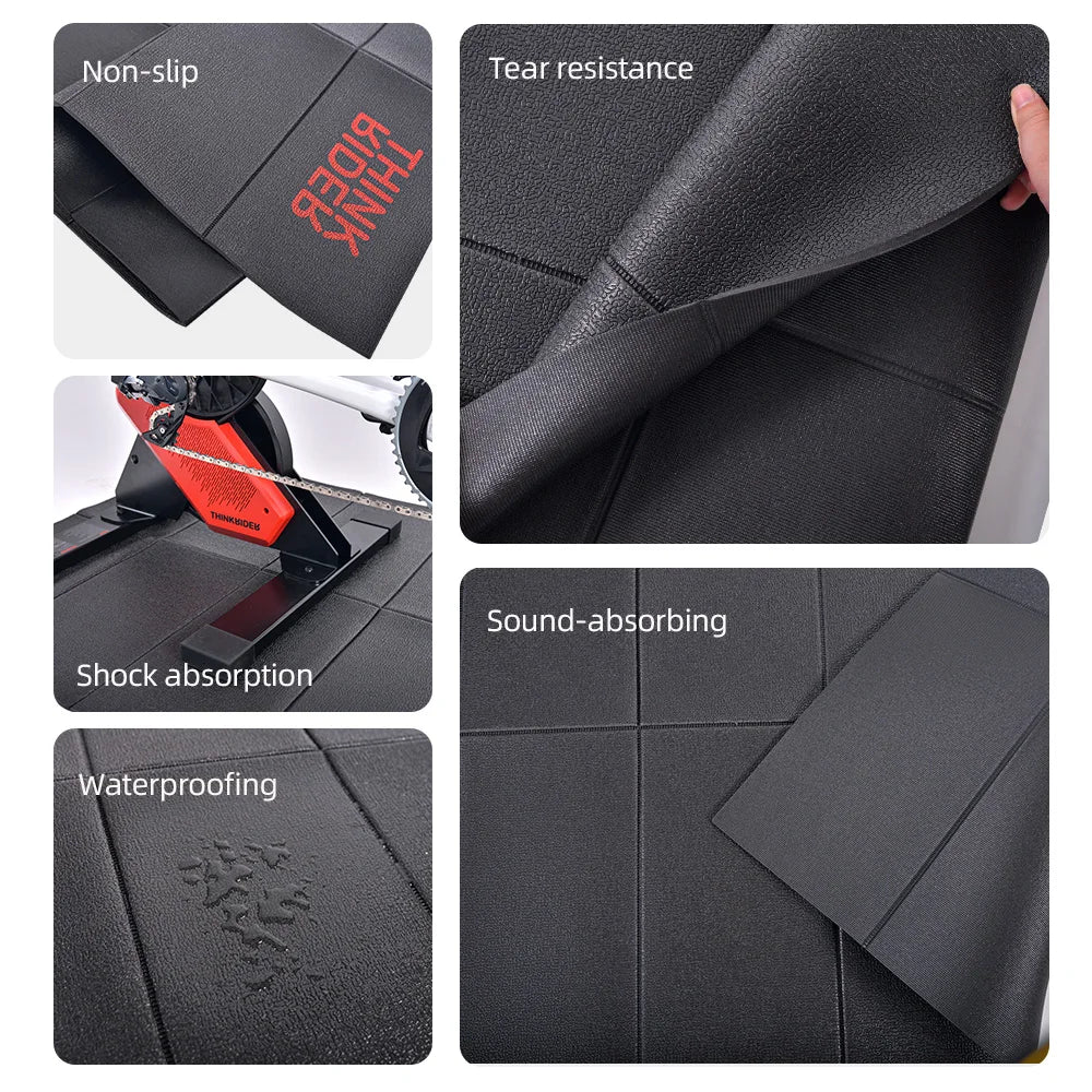 PVC Silent Yoga Mat – Anti-Slip, Shock-Absorbing Training Mat Black