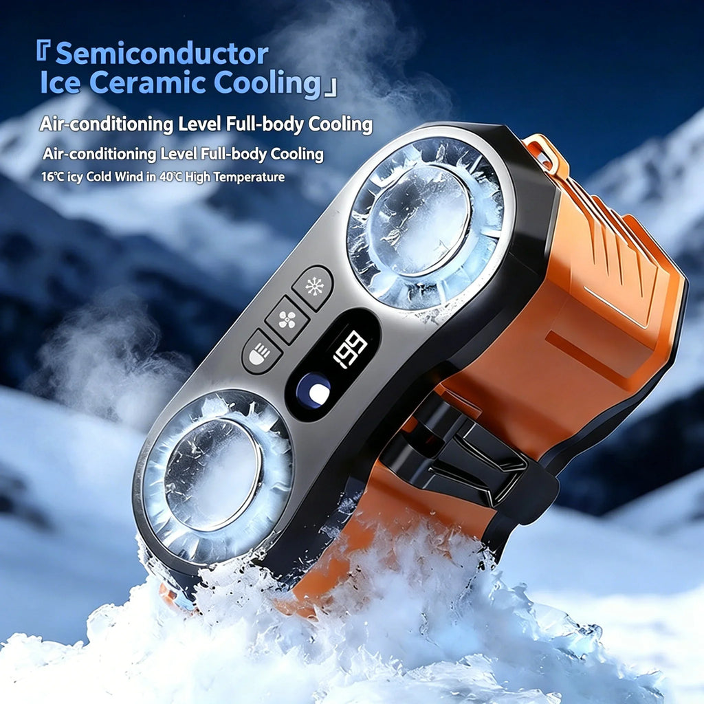 Portable Rechargeable Waist Fan – 20000RPM Personal Clip-On Cooling Fan with 5 Speeds