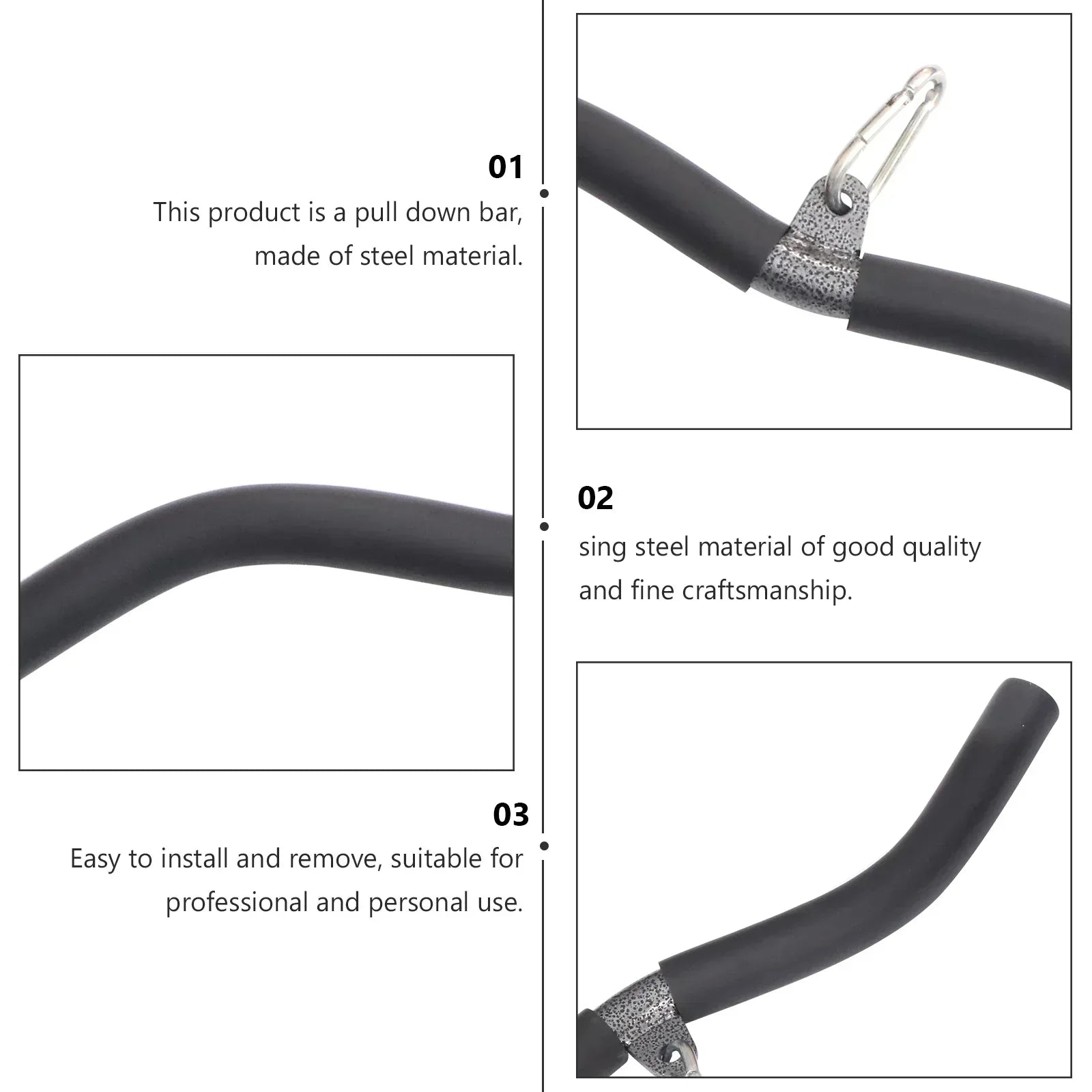 T-Shape Fitness Lower Pull Bar for Back and Arm Exercise