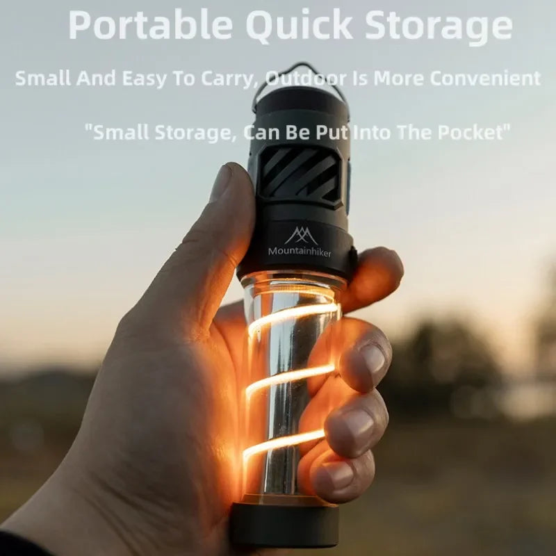 Tactical Outdoor Camping Mosquito Killer Lamp LED Flashlight Black