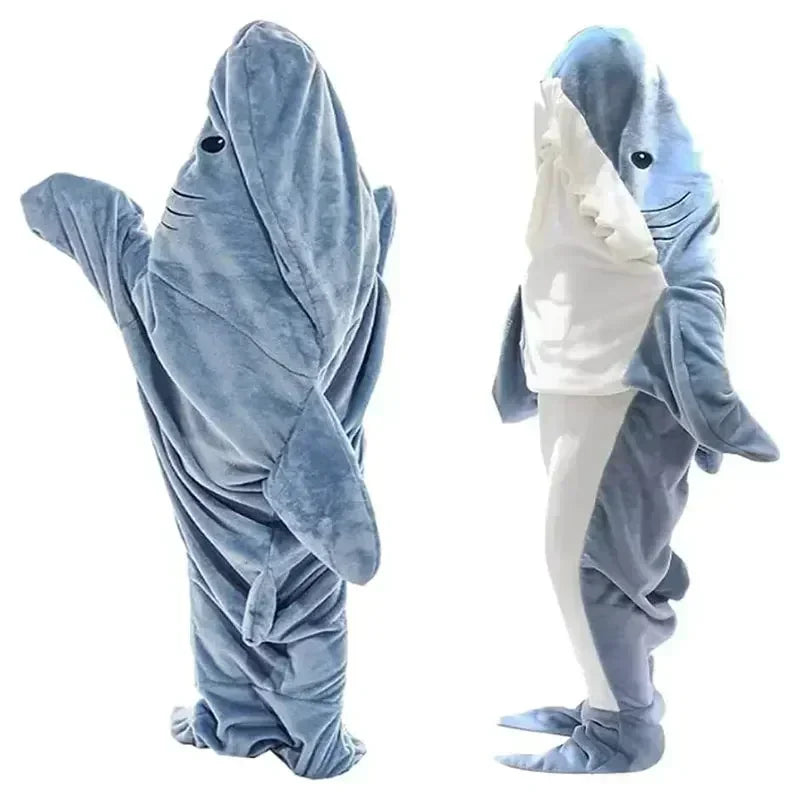 Cartoon Shark Wearable Blanket Hoodie
