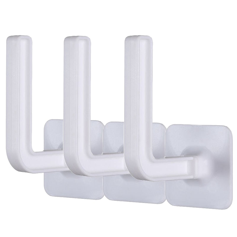 L-Shape Punch-Free Hook Wall Mounted Cloth Hanger
