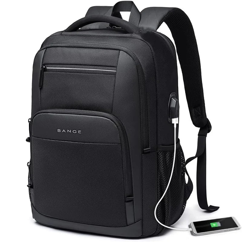 Laptop Backpack with USB Charging Black