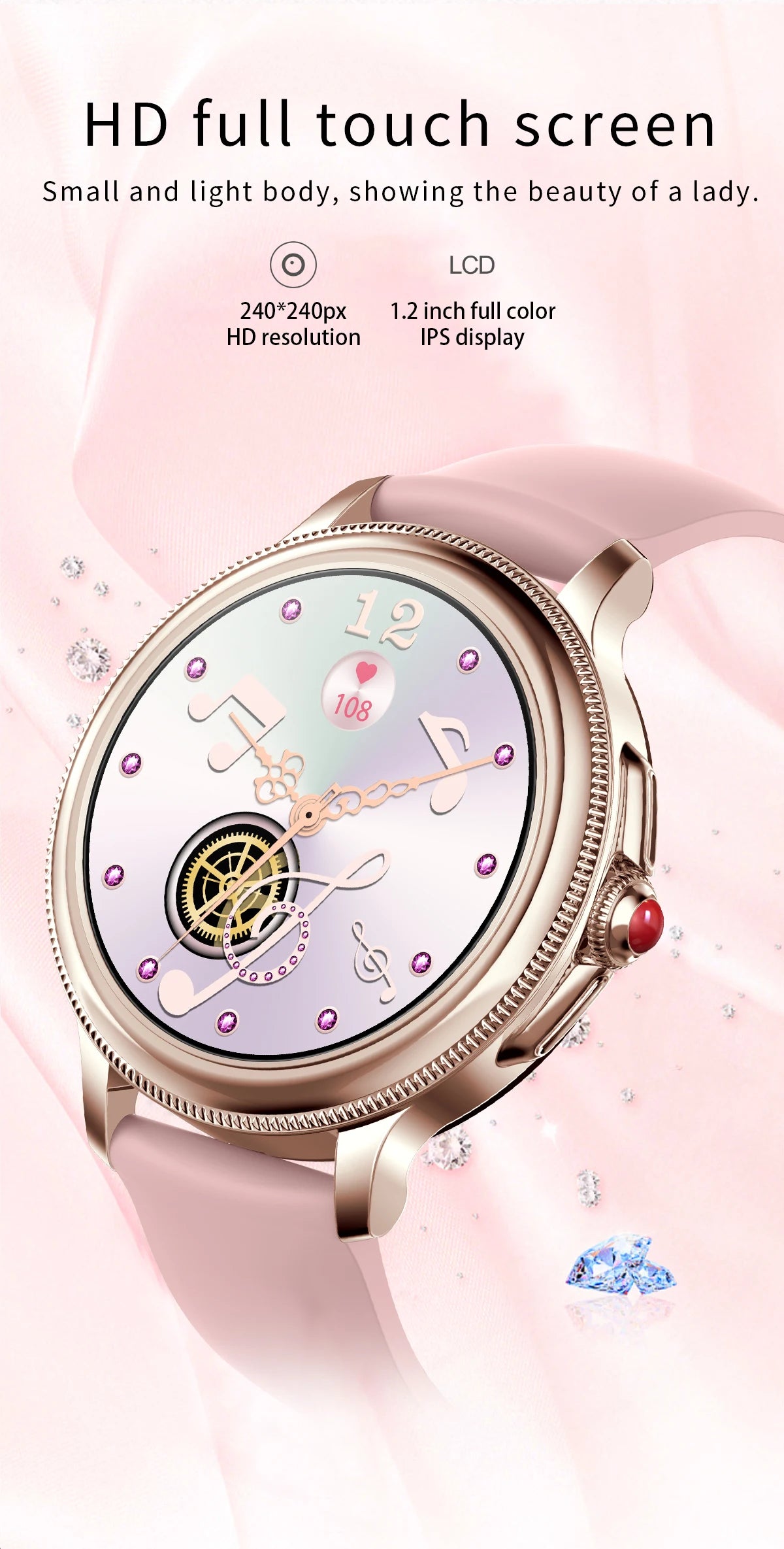Womens Smart Watch with BT Call