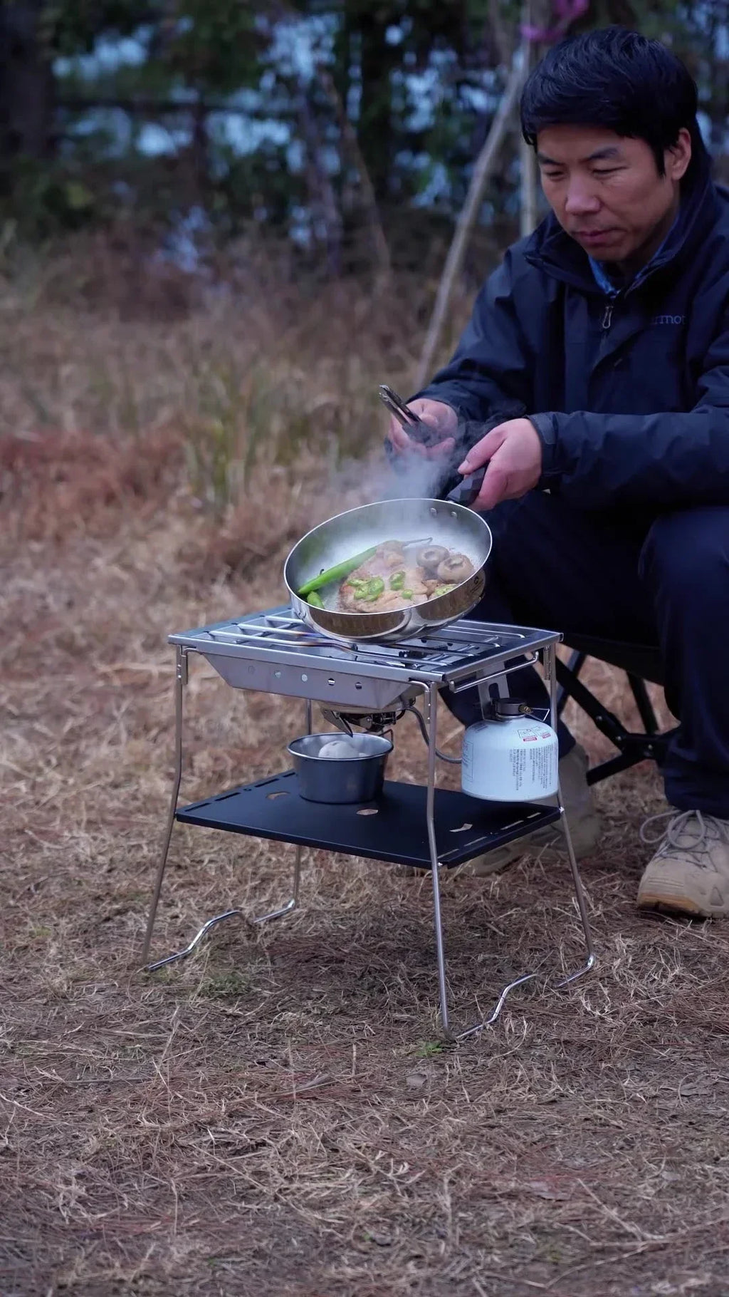 Windproof Furnace Plate Frame Camping Silver