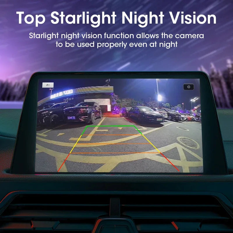 720P Rear View Camera Fisheye Lens IP68 Waterproof Full HD Black