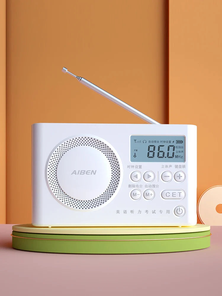 Mini Portable Digital FM Radio White