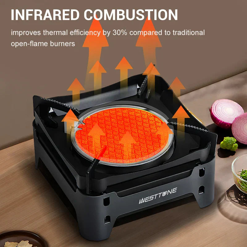 3600W Camping Infrared Gas Stove Grey