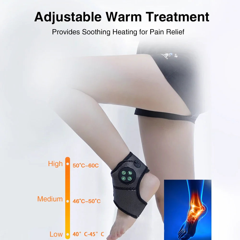 Electric Foot Ankle Massager with Heat Black