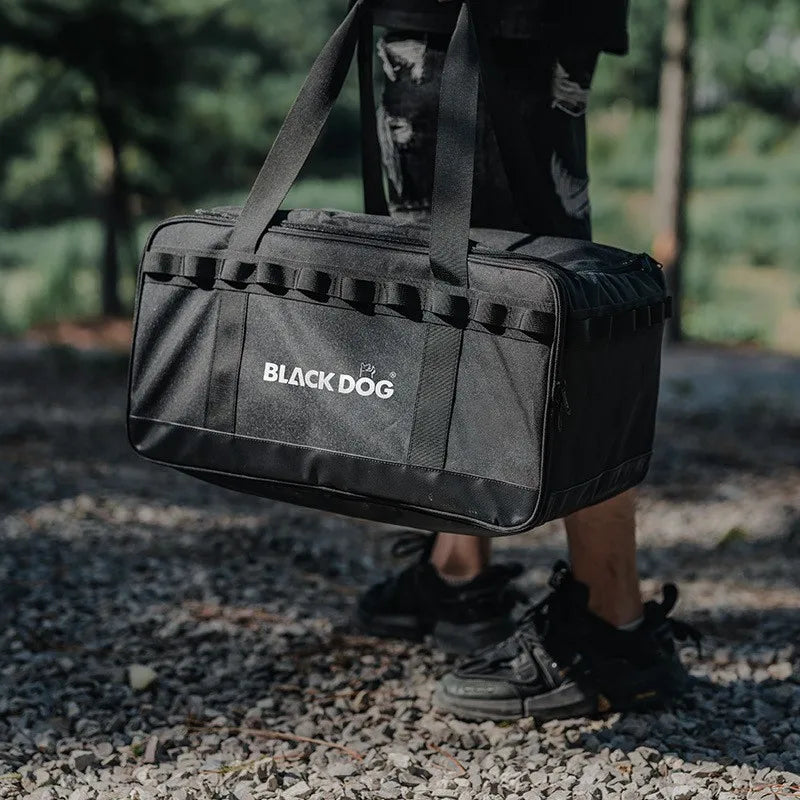 30L Portable Camping Storage Bag Heavy-Duty Gear Organizer Black