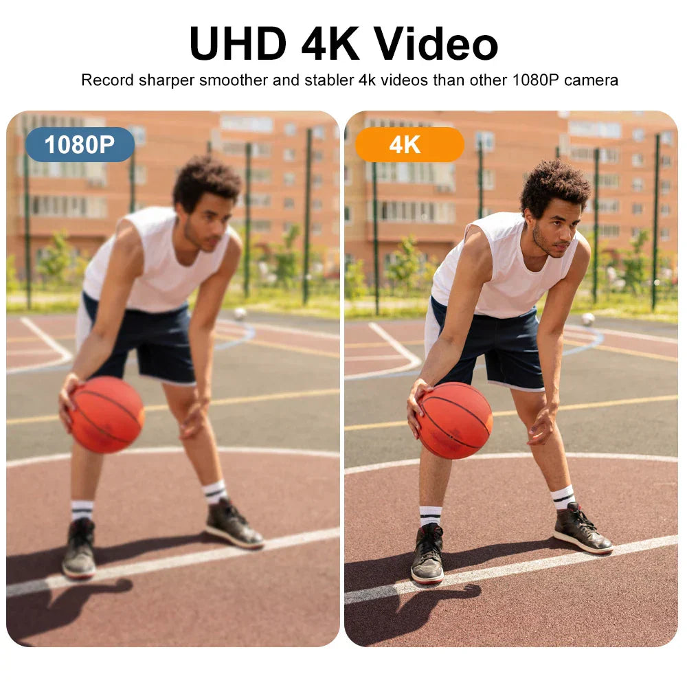 4K Digital Camera Dual Battery 64GB Card Included Black