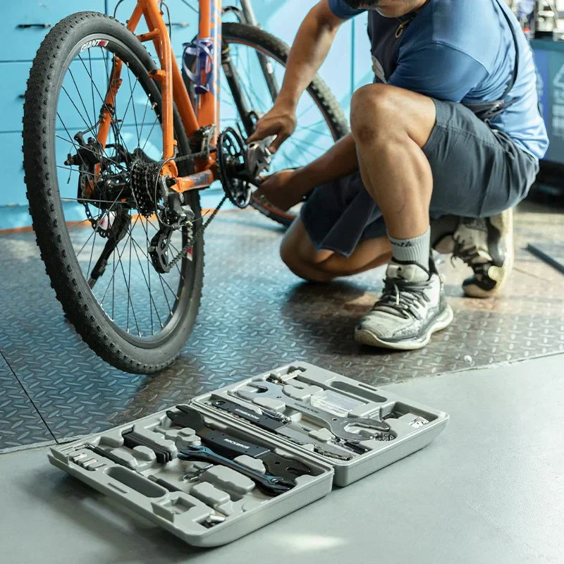 44-in-1 Professional Bicycle Repair Tool Kit Multifunction Grey
