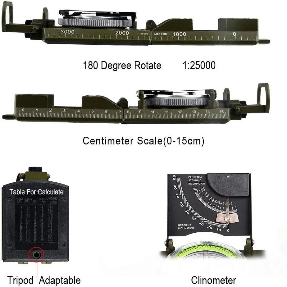 Survival Gear Military Compass Camping