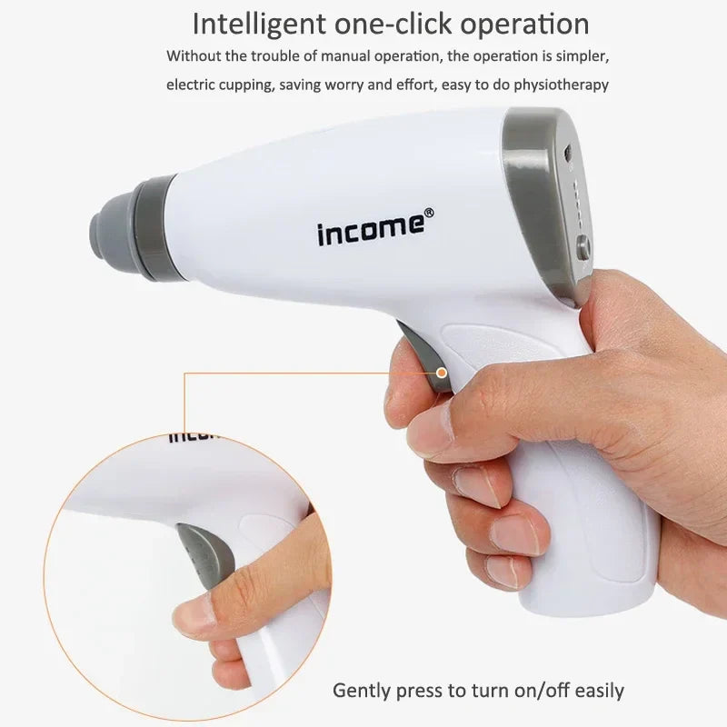 Electric Cupping Gun with Pressure Pump White