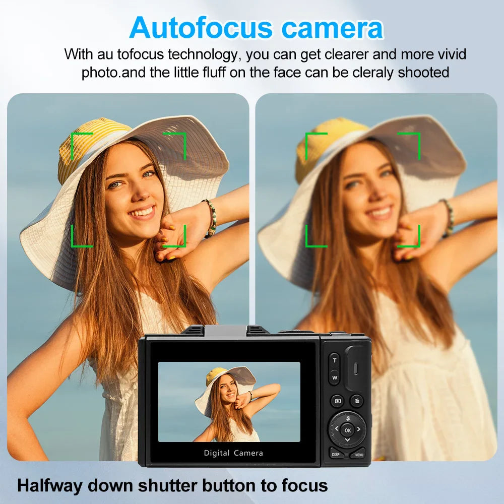 Digital Camera with Zoom Autofocus Black