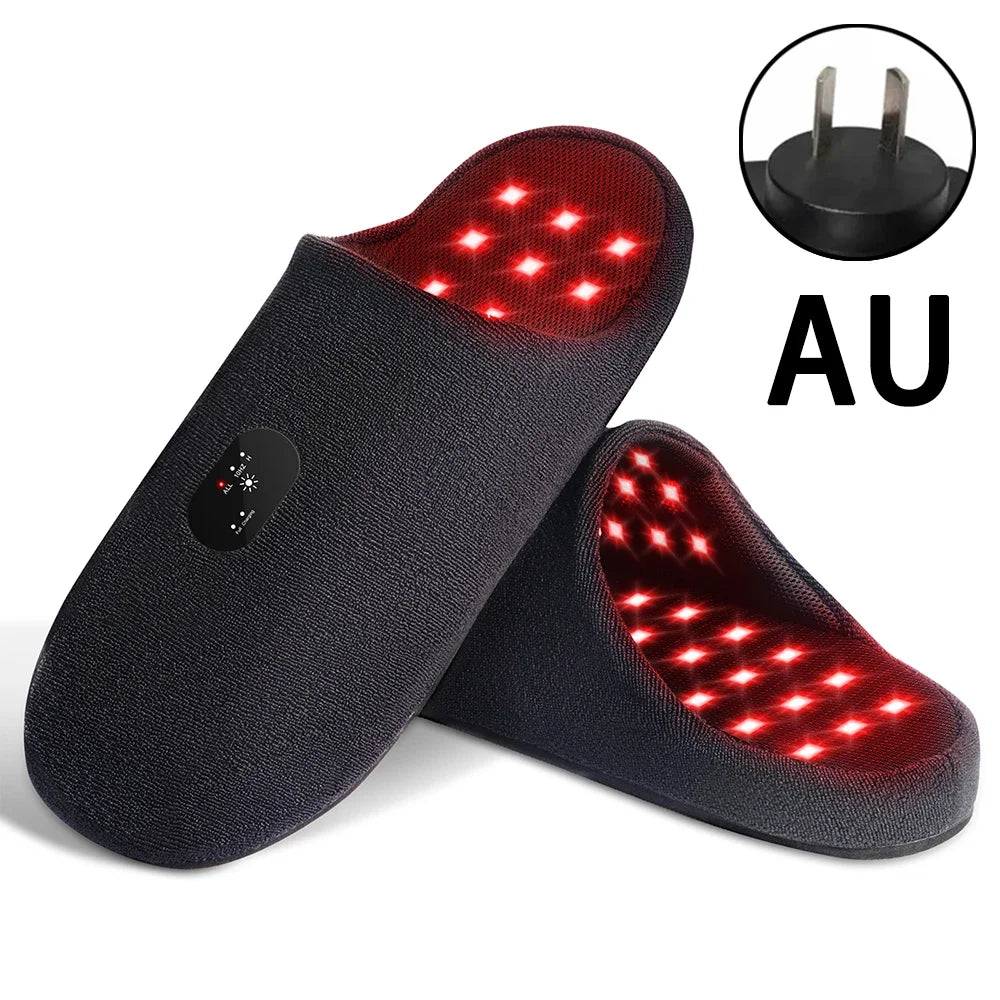 Rechargeable Red Light Therapy Slippers Black