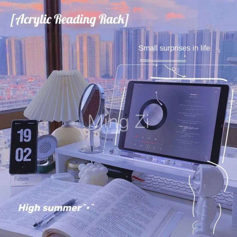 Luxury Lifted Acrylic Laptop Stand: 180° Rotatable, Ergonomic Design
