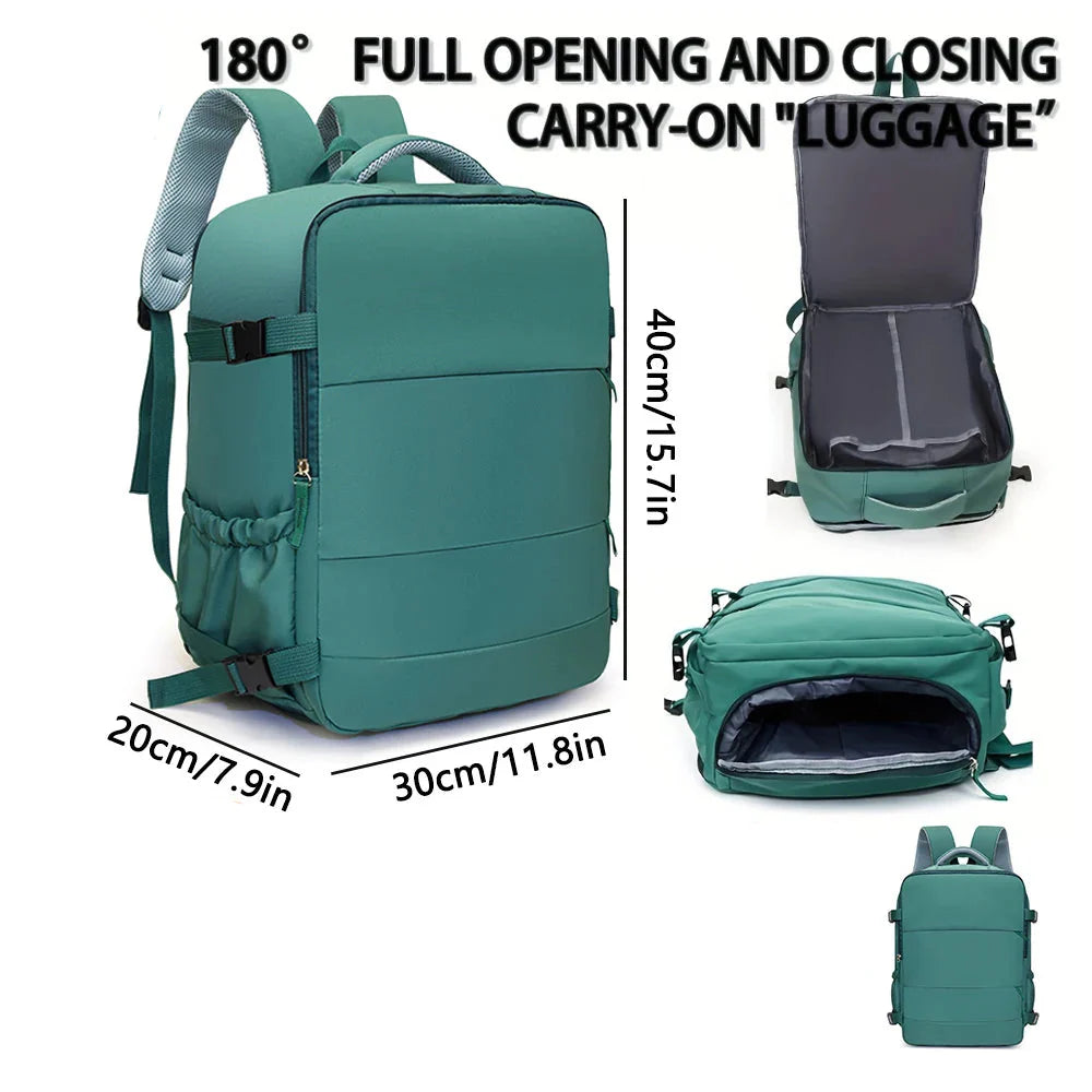 Travel Boarding Laptop Backpack Green