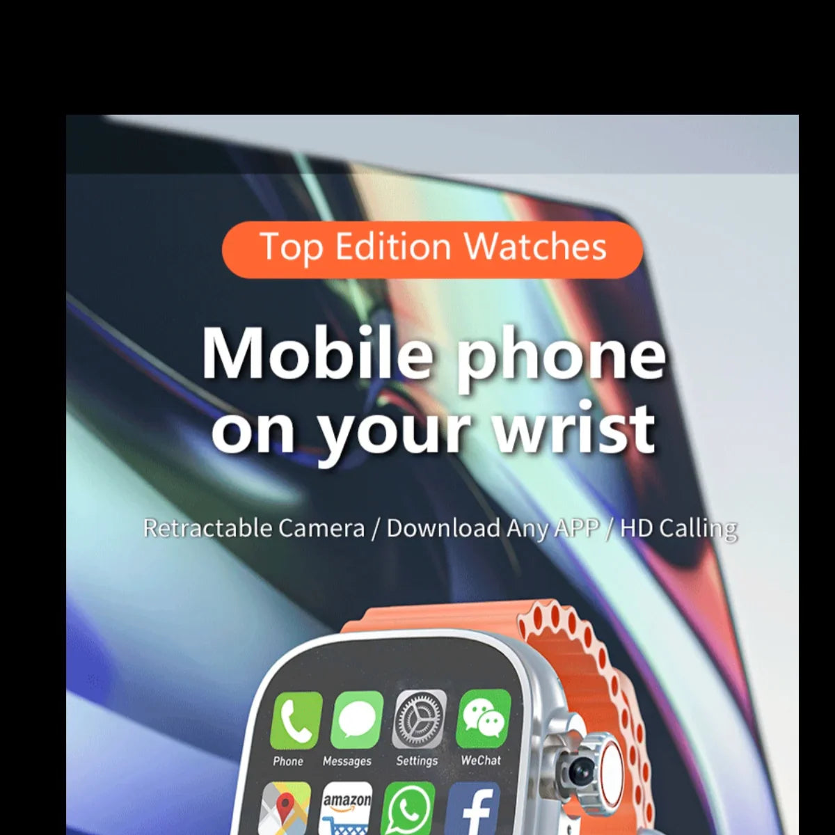 Android Smartwatch Rotary Camera Orange