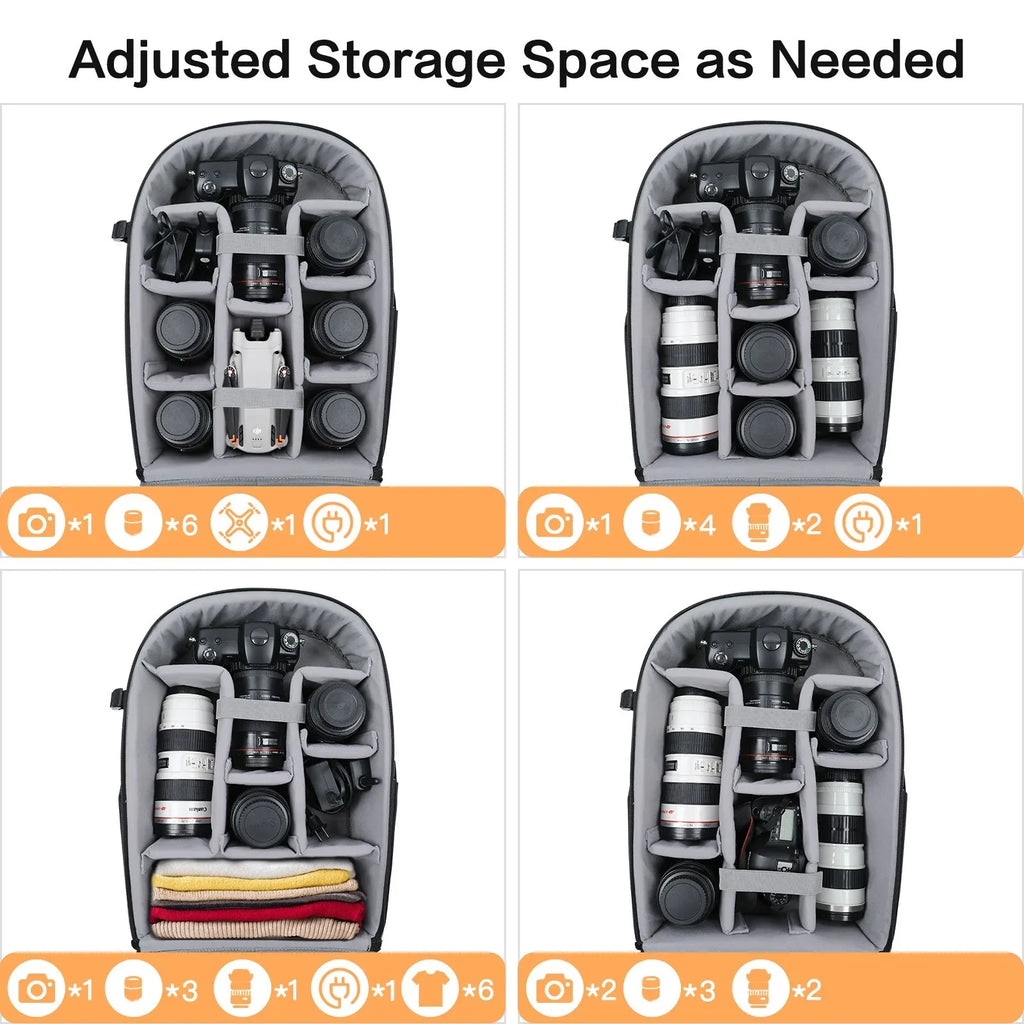 Waterproof Photography Backpack Black