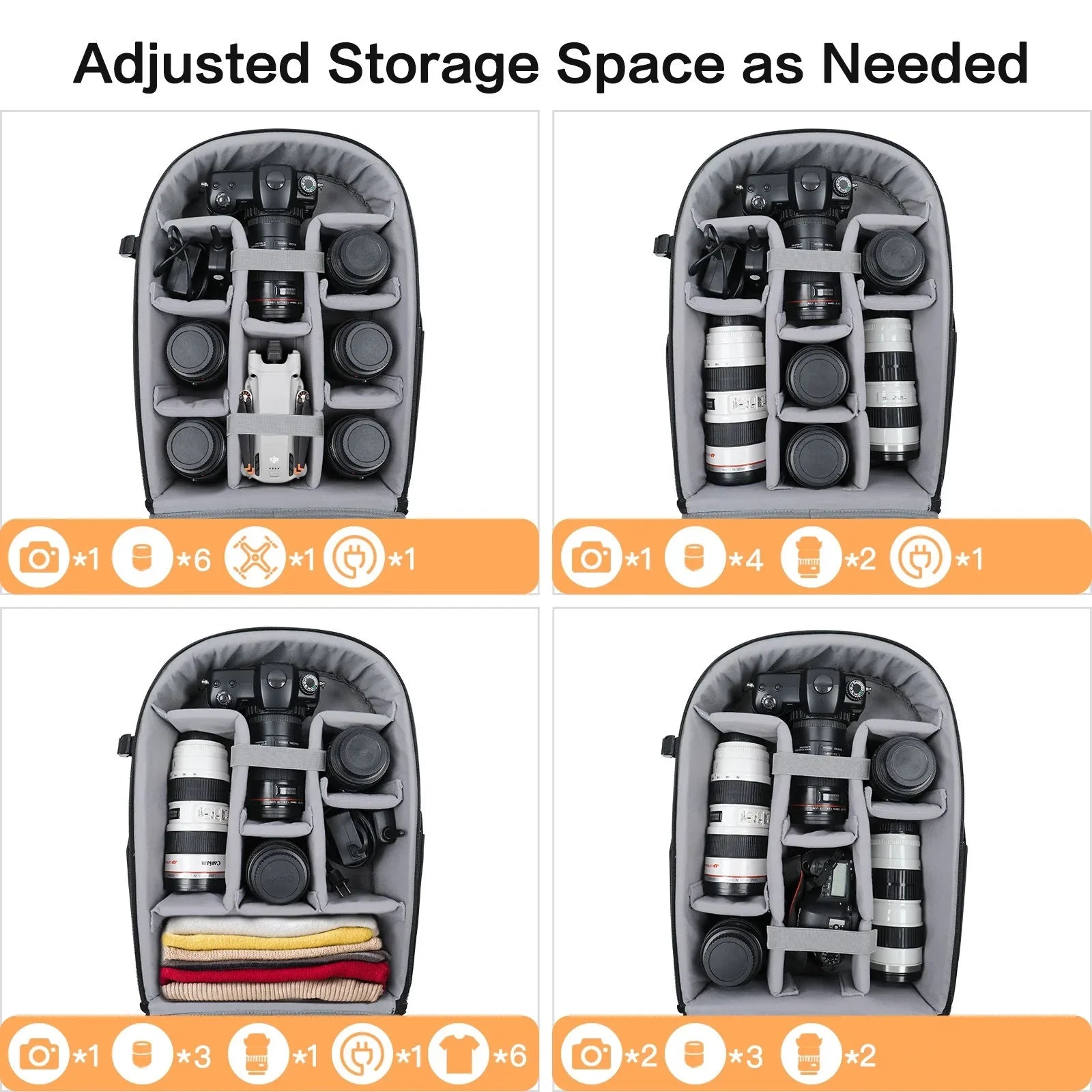 Waterproof Photography Backpack Black