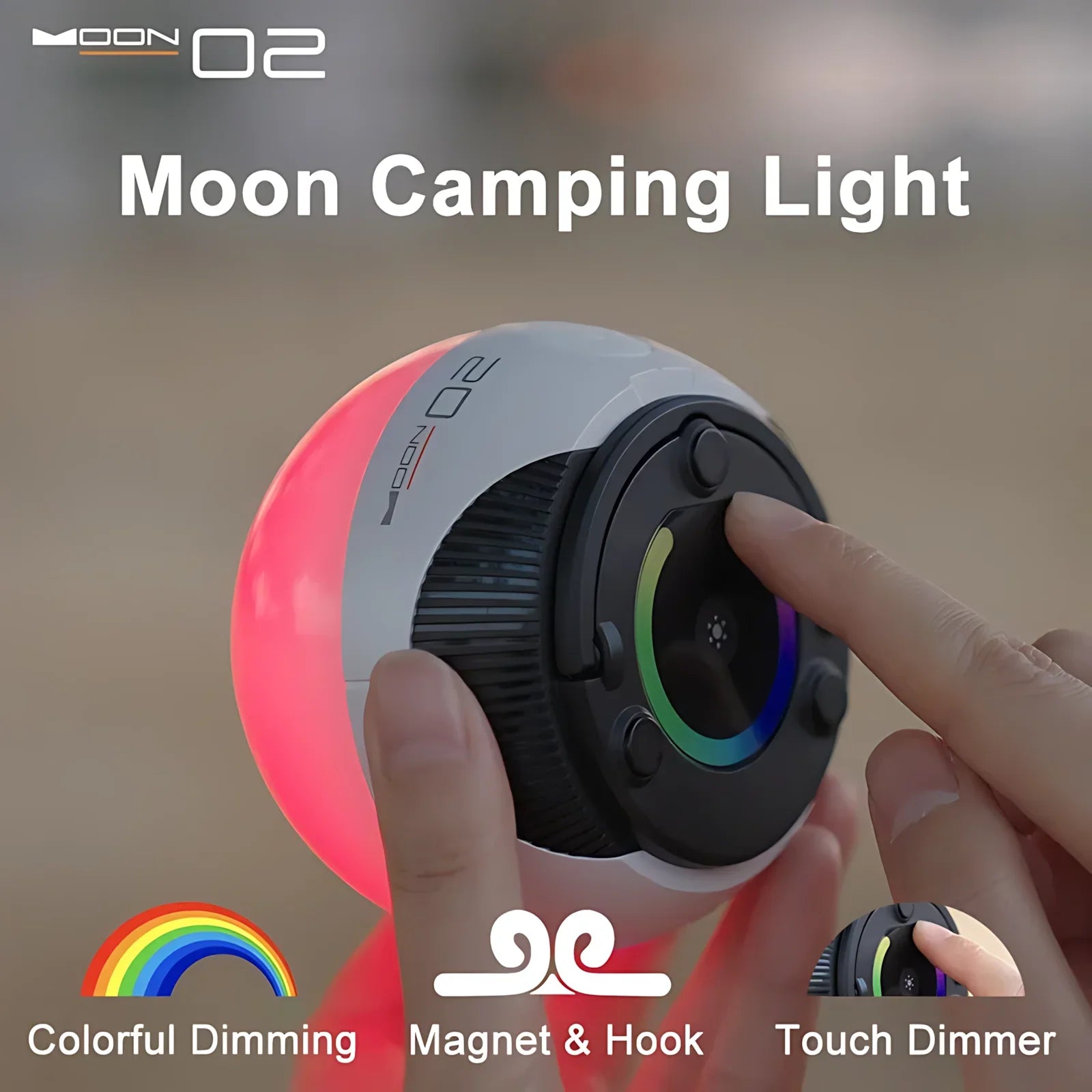 Portable 5200mAh RGB Rechargeable Camping Lantern – Waterproof LED Light with Magnetic Base