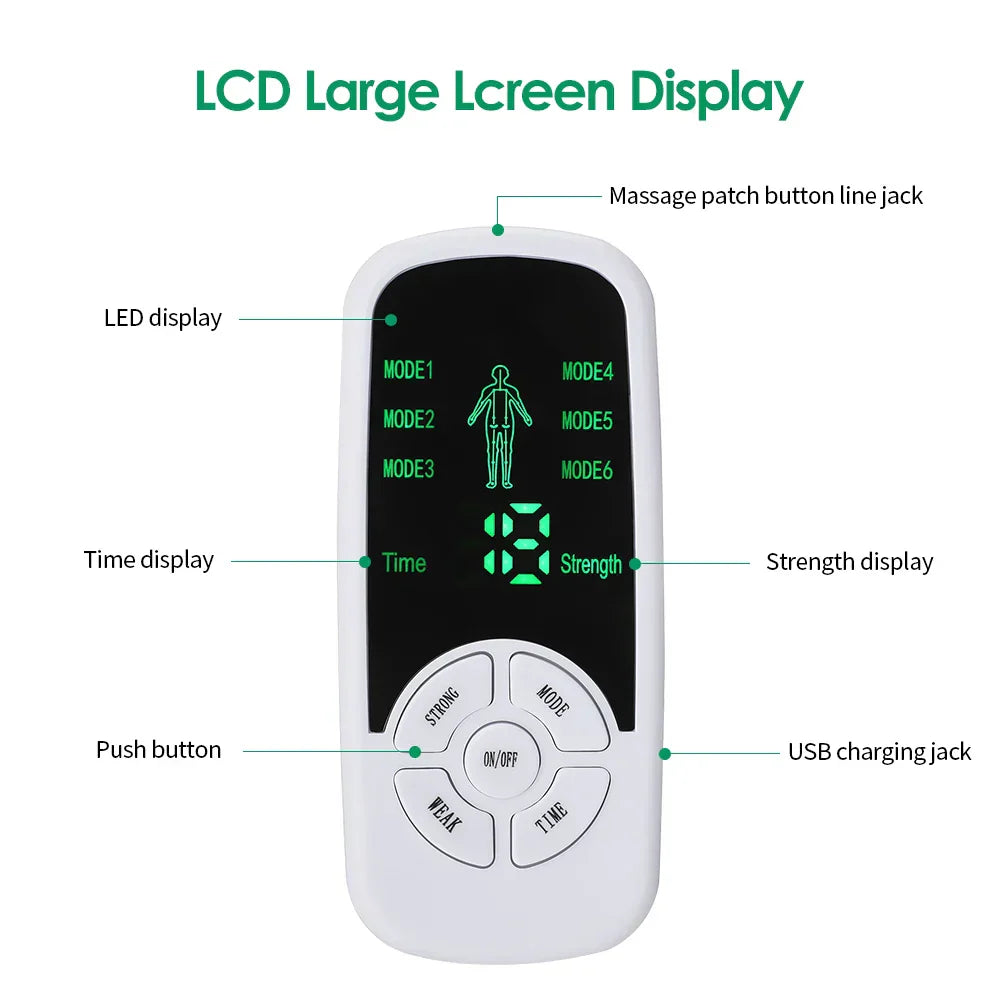 Electric Muscle Stimulator Body Massager (6 Modes)