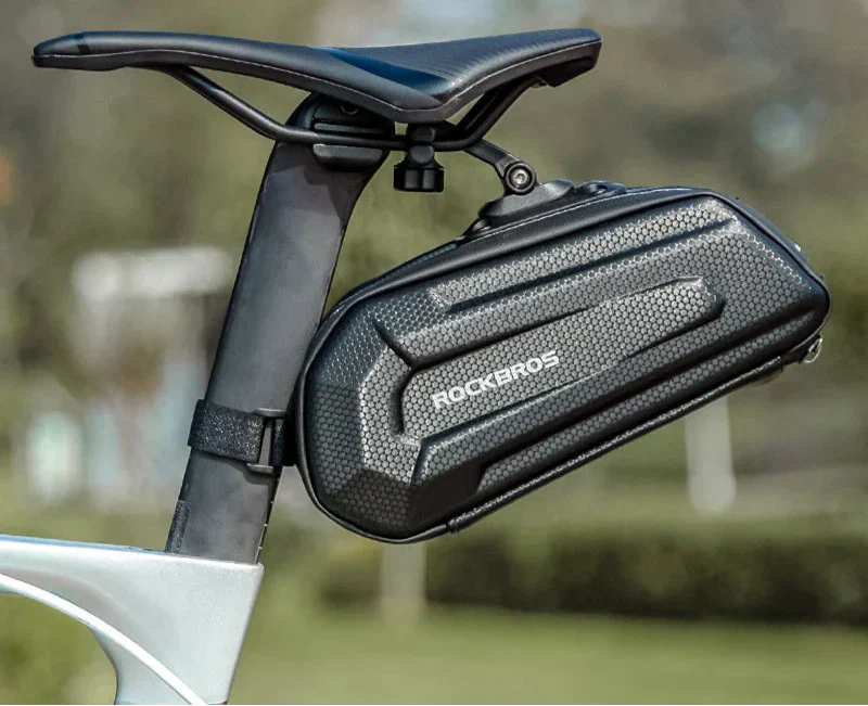 1.7L Waterproof Bicycle Rear Seatpost Bag Quick Release Black