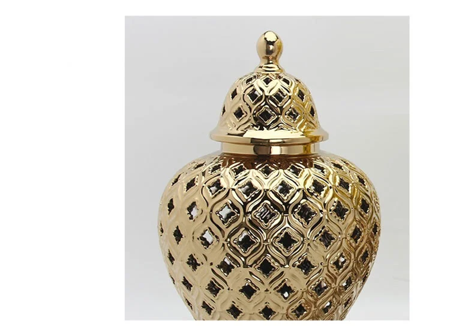 Elegant Handmade Ceramics Hollow Out Vase