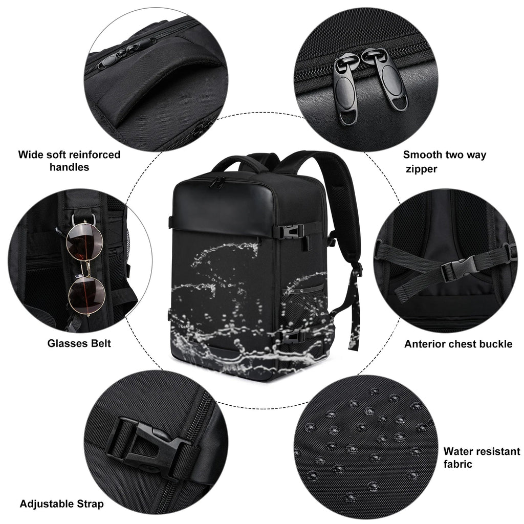 Laptop Backpack with Air Cushion Straps Black