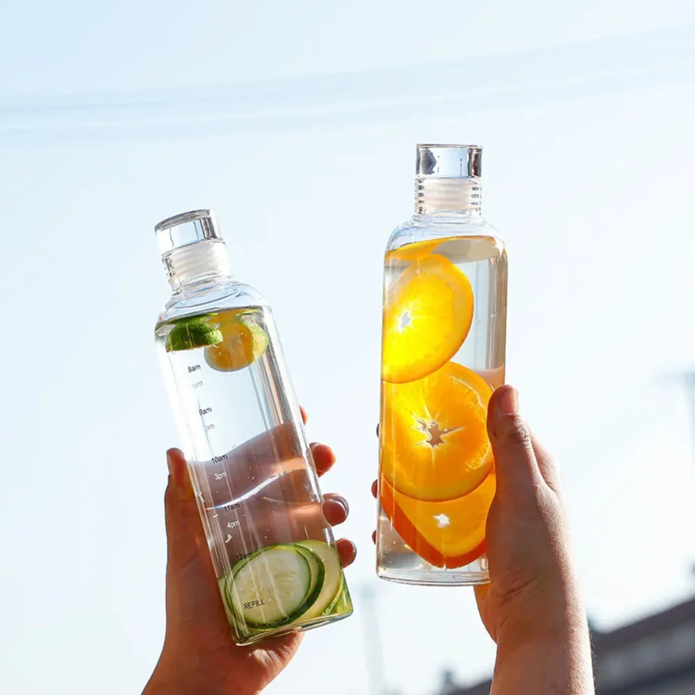 1000ml Glass Water Bottle  Transparent