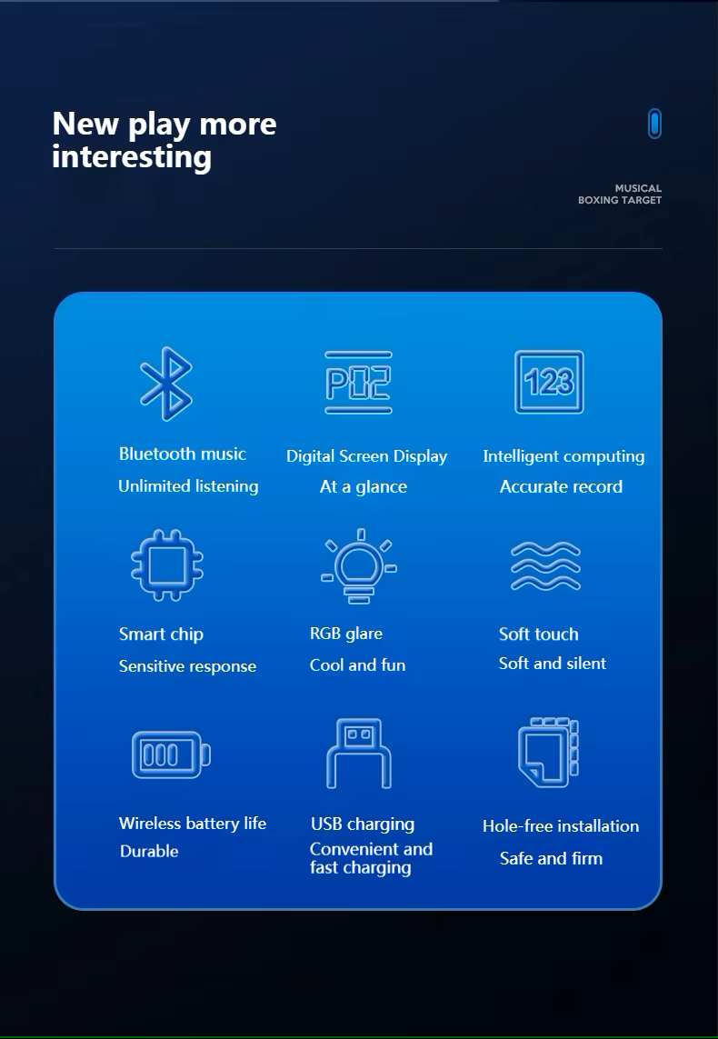 Smart Music Boxing Machine - W/ Bluetooth Connectivity And Gloves