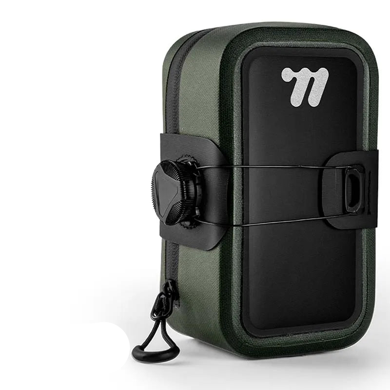 0.5L Seamless Waterproof Mini Bicycle Saddle Bag 600D TPU Green
