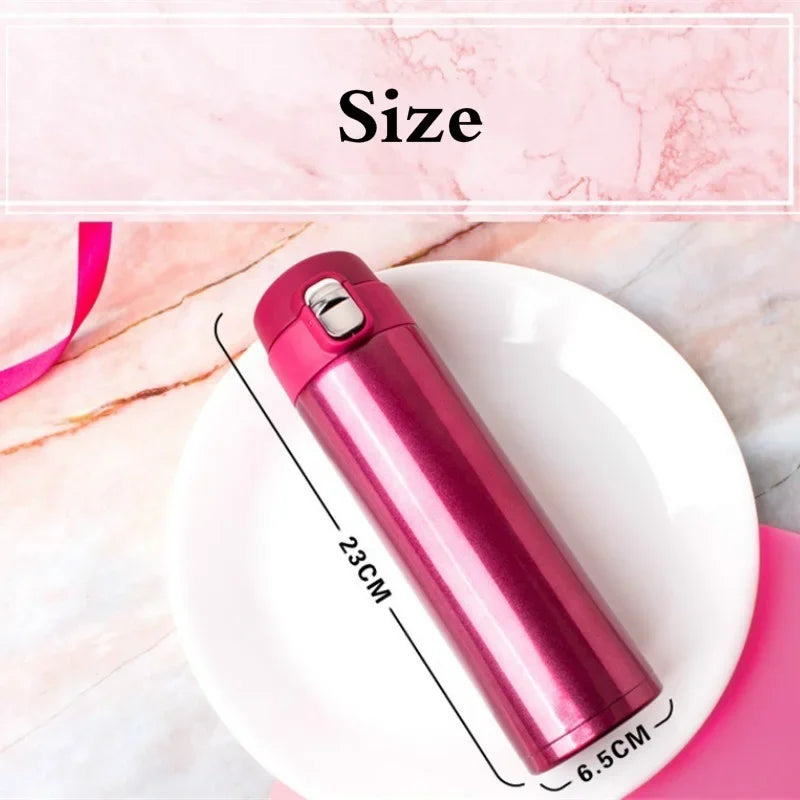 500ml Vacuum Flask Rose Red