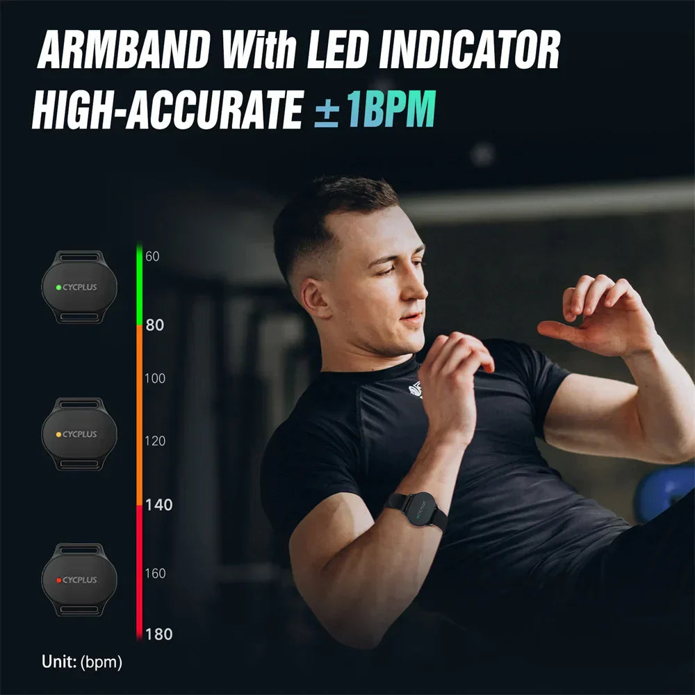 Heart Rate Monitor Armband Bluetooth 5.1 ANT Fitness Sensor Black