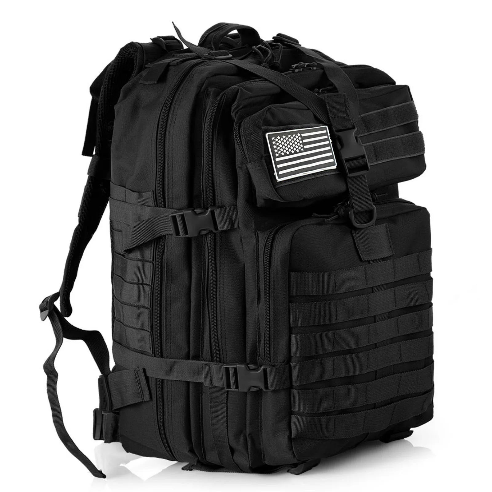 Waterproof Hiking Backpack Outdoor Bag (Black)