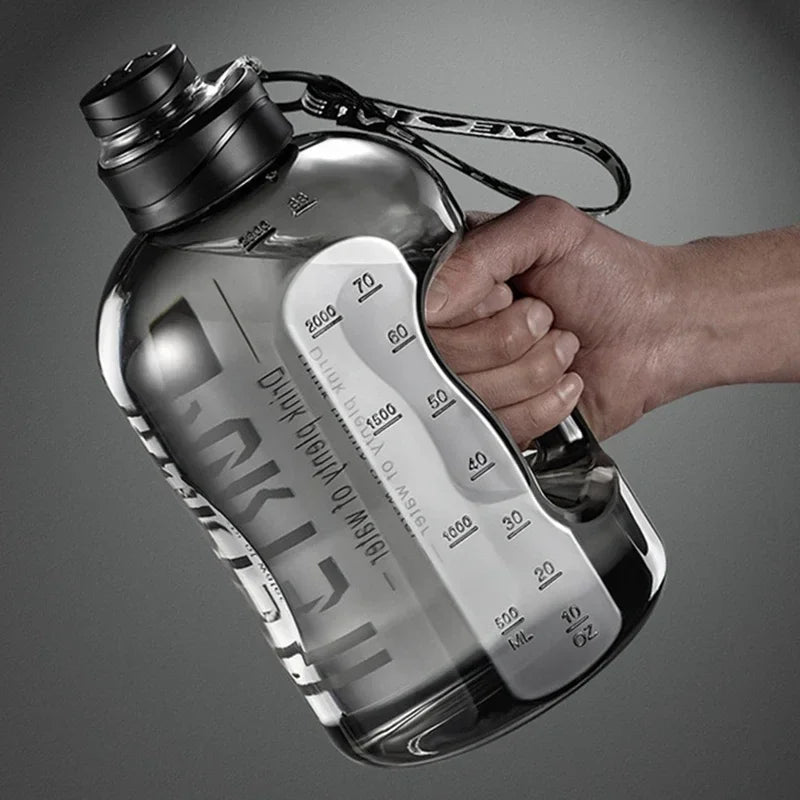 2.7L Sports Water Bottle Grey