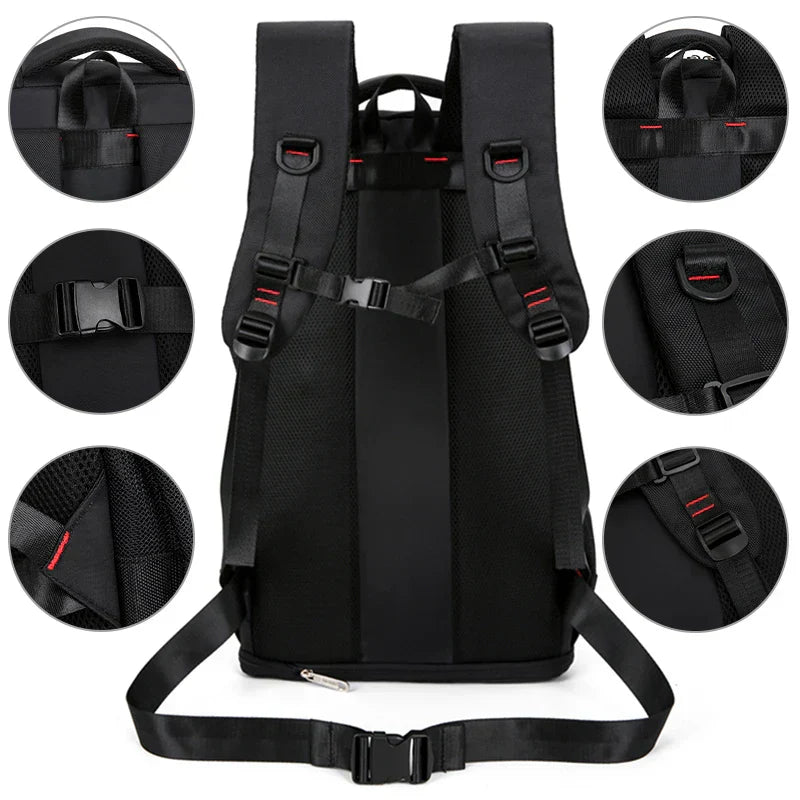 90L Large-Capacity Hiking Travel Backpack Black