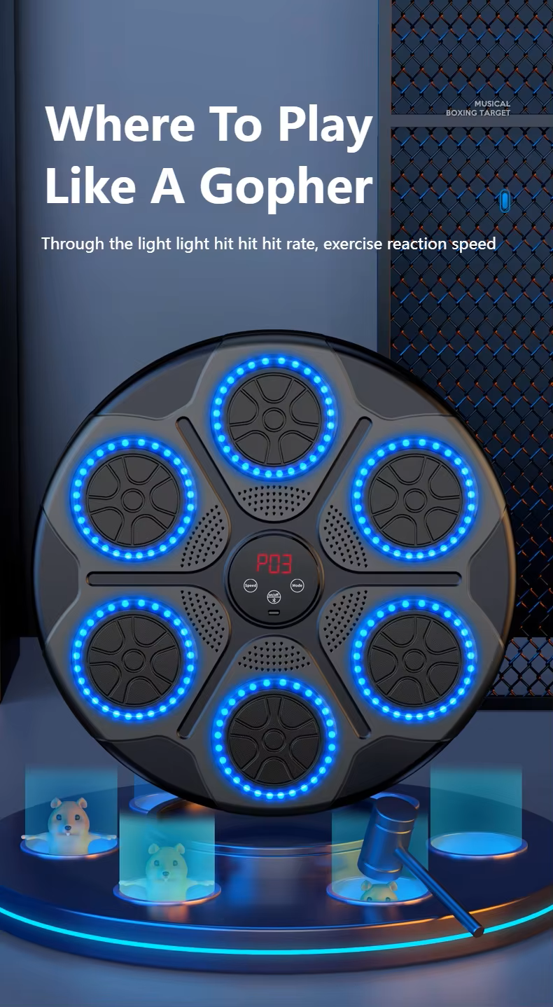 Smart Music Boxing Machine - W/ Bluetooth Connectivity And Gloves