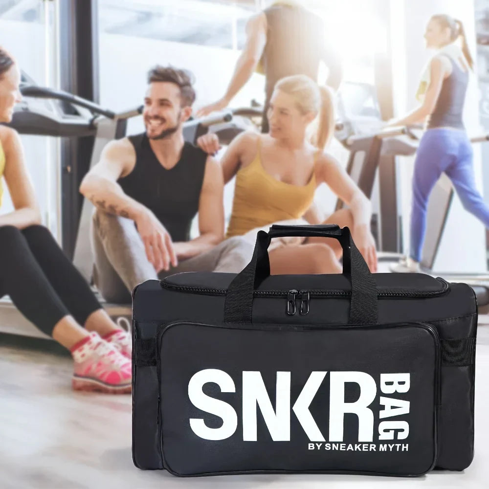 35L Sports Travel Bag with Green Interior Black